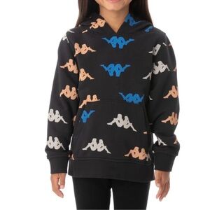 KAPPA Kids NEW Authentic Sneak Hoodie Sweatshirt Black Size 10 NEW With Tag